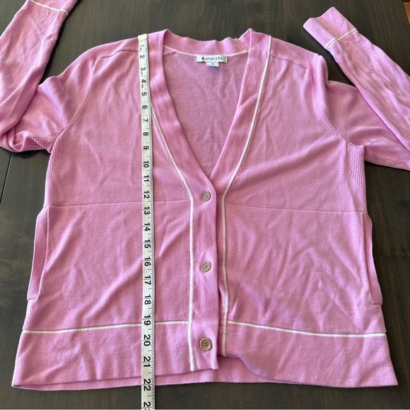 Athleta Pink Lightweight Button Cardigan XS - Picture 11 of 12